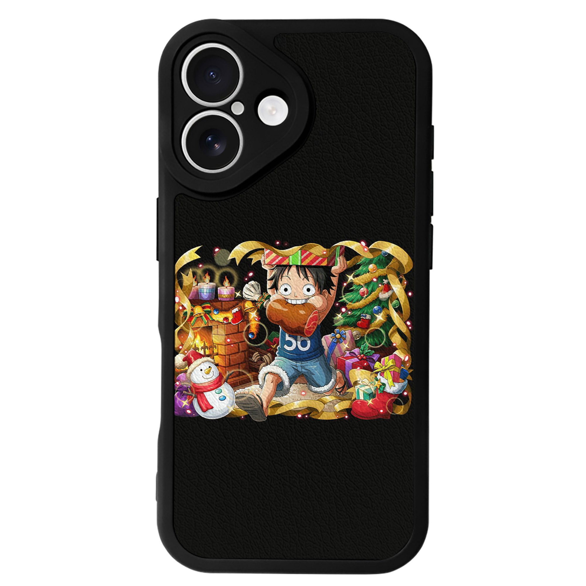（画像用） ワンピース モンキー・D・ルフィ ONE PIECE Monkey D. Luffy 【iPhone 16シリーズ対応】シリコンスマホケース（レザー調） 材質：シリコン